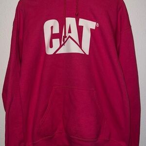 Bright Pink Cat Hoodie Size M